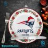 New England Patriots Christmas Personalized Ceramic Plate 5aGfI2g