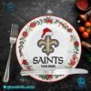 New Orleans Saints Christmas Personalized Ceramic Plate h1otzaV