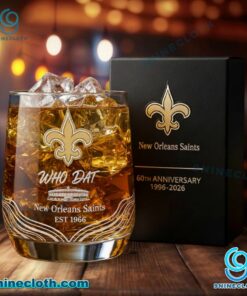 New Orleans Saints Who Dat Whiskey Glass KVvItqa