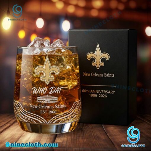 New Orleans Saints Who Dat Whiskey Glass KVvItqa