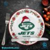 New York Jets Christmas Personalized Ceramic Plate y3a2Sl5
