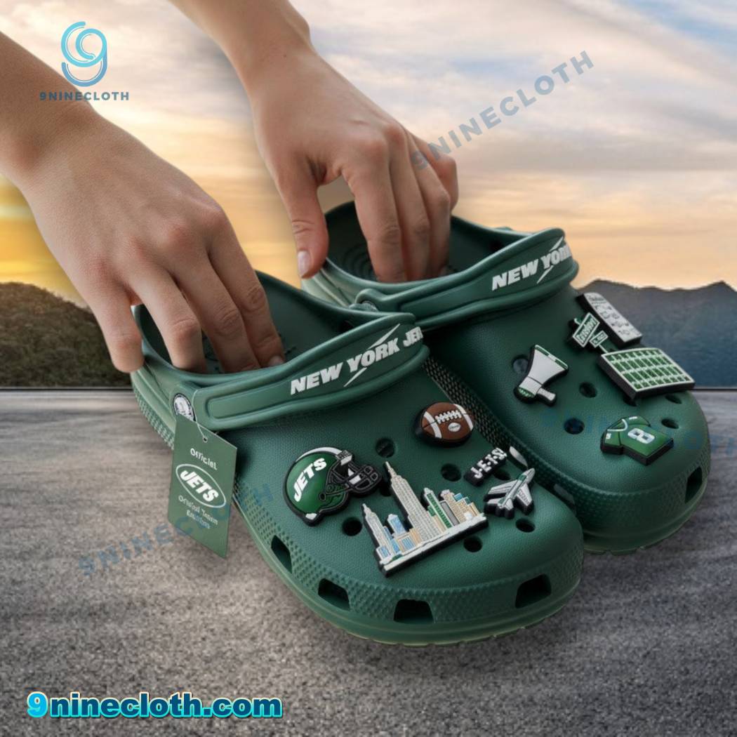 New York Jets Crocs With Charms 8bNjK9G