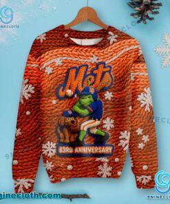 New York Mets 63rd Anniversary Christmas Sweater utGY4dq
