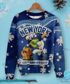 New York Yankees 125th Anniversary Christmas Sweater ZGEgH6m