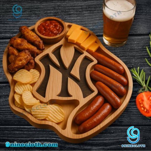 New York Yankees MLB Wooden Charcuterie Board FCsy3jn