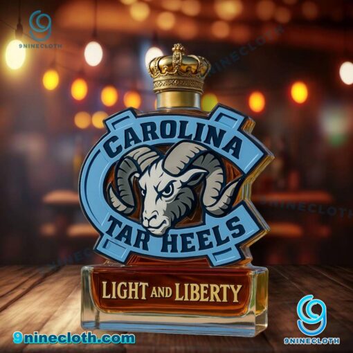 North Carolina Tar Heels Light And Liberty Whiskey Bottle 60CjdlU