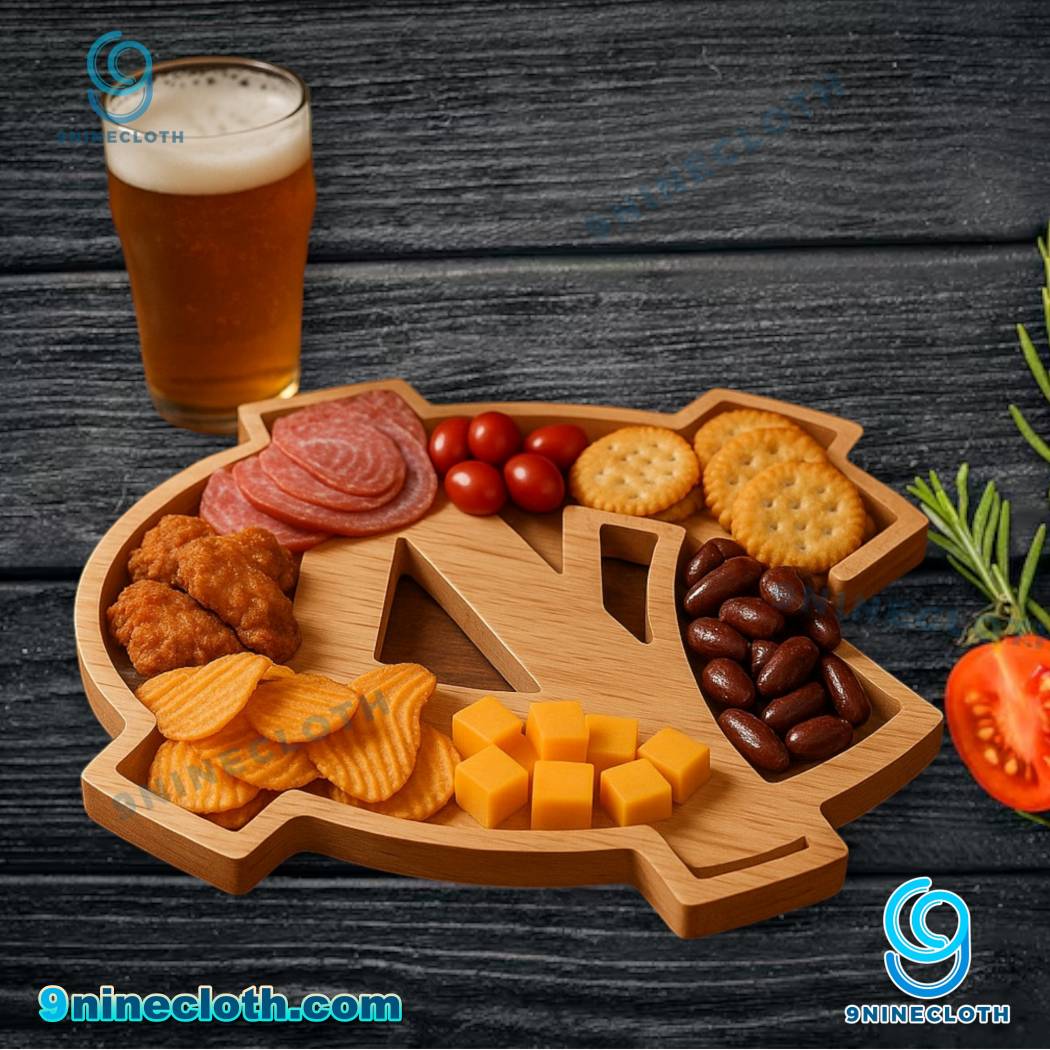 North Carolina Tar Heels NCAA Wooden Charcuterie Board cE1Rv0O
