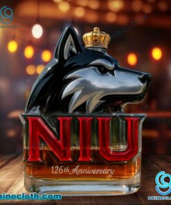 Northern Illinois Huskies 126th Anniversary Whiskey Bottle TXrPxwn