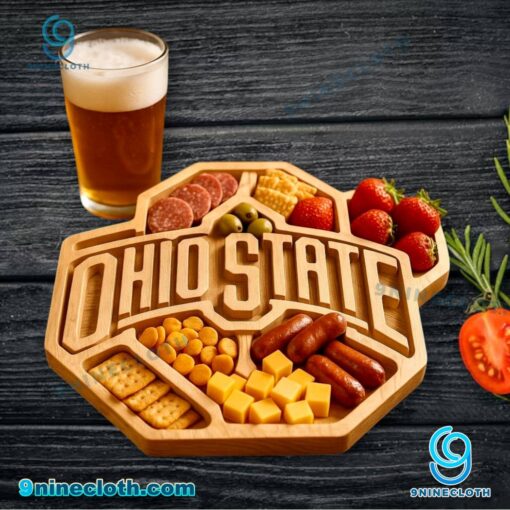 Ohio State Buckeyes NCAA Wooden Charcuterie Board Tzm3FYq