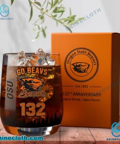 Oregon State Beavers 132nd Anniversary 1893-2025 Whiskey Glass 9qgabtf
