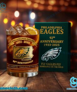 Philadelphia Eagles 1933-2025 92nd Anniversary Whiskey Glass nLhzmPB