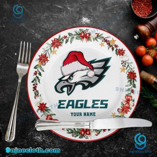 Philadelphia Eagles Christmas Personalized Ceramic Plate cOnsFoM