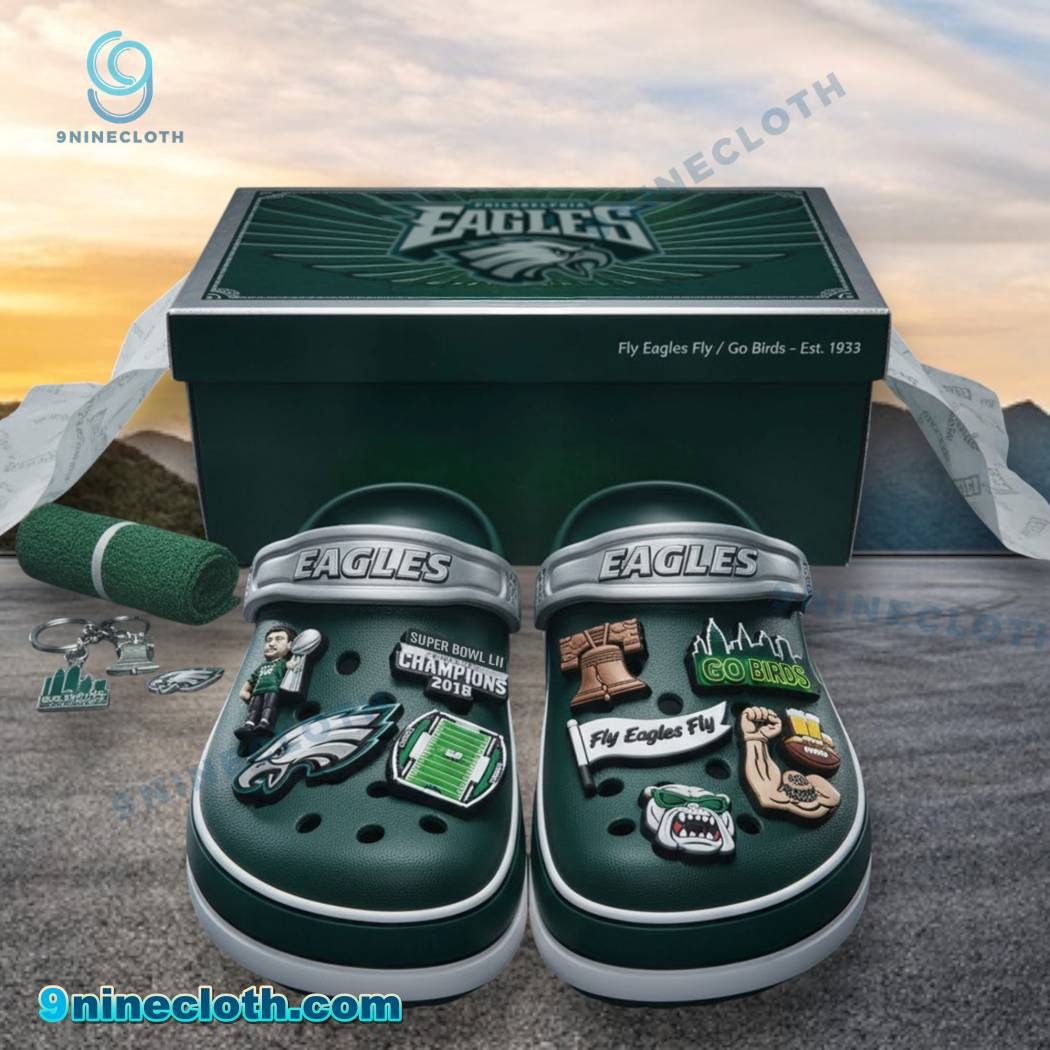 Philadelphia Eagles Crocs With Charms 2xoOJHk