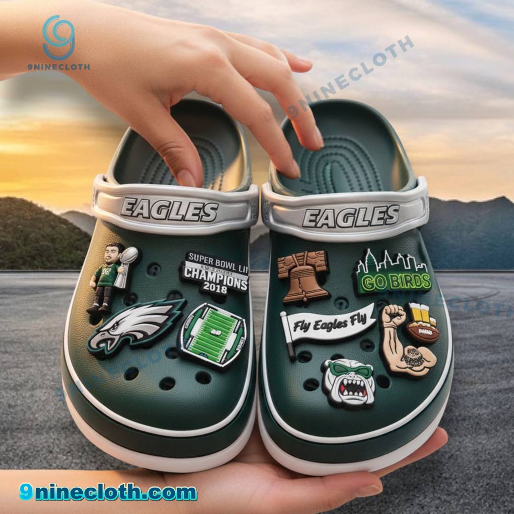 Philadelphia Eagles Crocs With Charms-a mjVs96d
