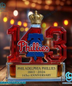 Philadelphia Phillies 143rd Anniversary Whiskey Bottle FGwX3zm