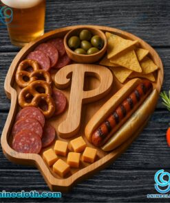 Philadelphia Phillies MLB Wooden Charcuterie Board HLsOZbu