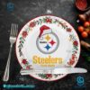 Pittsburgh Steelers Christmas Personalized Ceramic Plate Tw08Kah