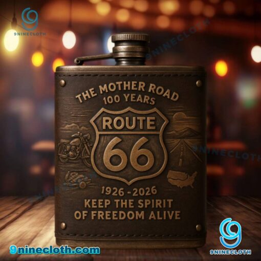 Route 66 The Mother Road 100 Years Hip Flask Stainless Steel Whiskey Bottle T2rCZqO