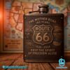 Route 66 The Mother Road 100 Years Hip Flask Stainless Steel Whiskey Bottle-b ms3tvux