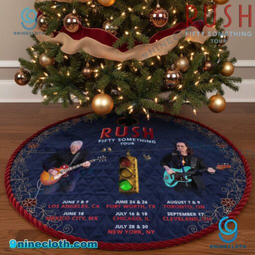 Rush Fifty Something Tour 2026 Christmas Tree Skirt Z0bjnAk