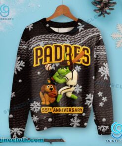 San Diego Padres 55th Anniversary Christmas Sweater l9wATgC