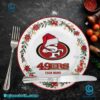 San Francisco 49ers Christmas Personalized Ceramic Plate YijE1nI