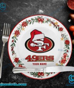 San Francisco 49ers Christmas Personalized Ceramic Plate YijE1nI