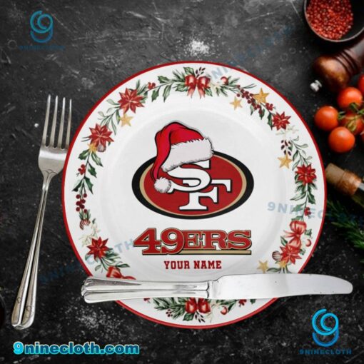 San Francisco 49ers Christmas Personalized Ceramic Plate YijE1nI
