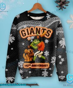 San Francisco Giants 142nd Anniversary Christmas Sweater gpH7WCq