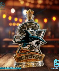 San Jose Sharks 34th Anniversary Whiskey Bottle iFMZTyt
