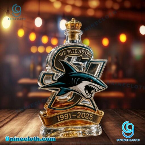 San Jose Sharks 34th Anniversary Whiskey Bottle iFMZTyt