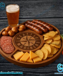 Seattle Mariners MLB Wooden Charcuterie Board Hgmc47e
