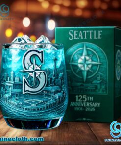 Seattle Mariners Stadium 125th Anniversary Whiskey Glass Qzg59Cf