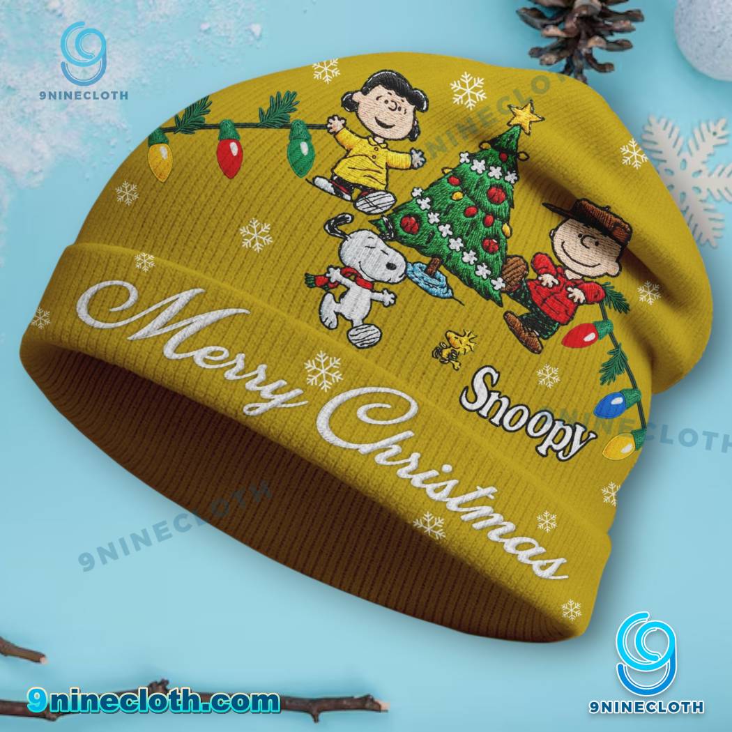 Snoopy Merry Christmas Beanie Hat-a SfoW64x