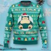 Snorlax Pokemon All Is Calm All Is Bright Sweater GFzYp2M