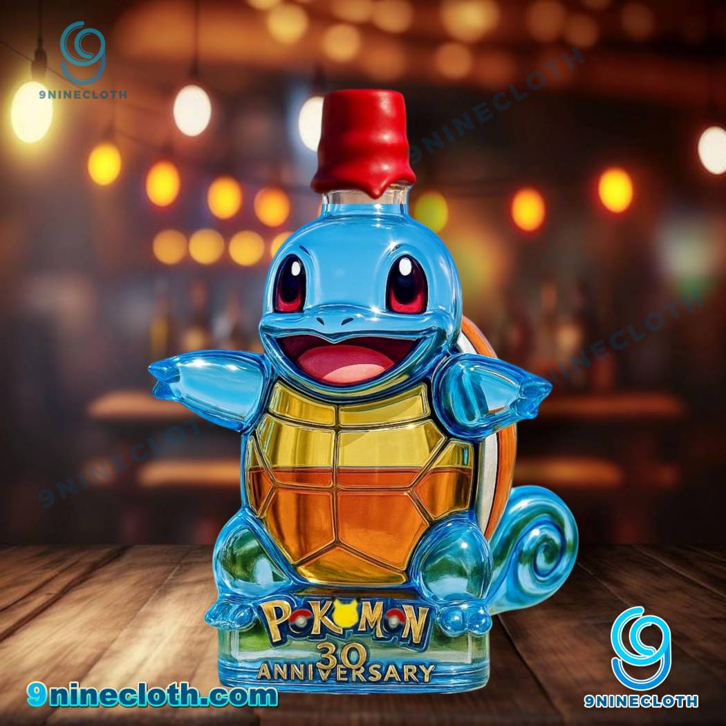 Squirtle Pokemon 30th Anniversary Whiskey Bottle-c TVjiJrI