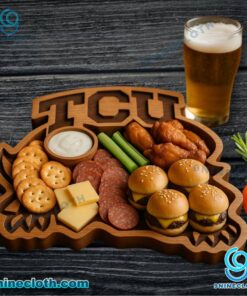 TCU Horned Frogs NCAA Wooden Charcuterie Board RcKkNZx