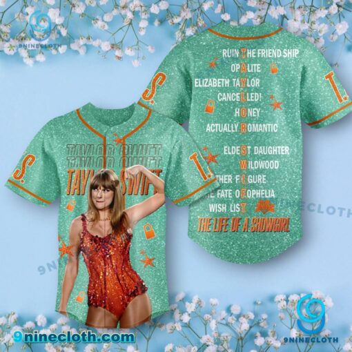 Taylor Swift The Life Of A Showgirl Baseball Jersey PurS7MJ