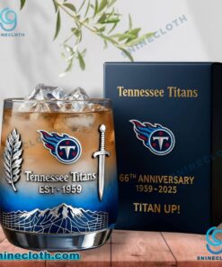 Tennessee Titans 66th Anniversary 1959-2025 Whiskey Glass NIlqDau
