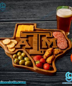 Texas A&M Aggies NCAA Wooden Charcuterie Board J7FPr1b