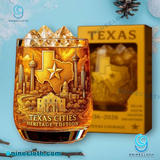 Texas Cities Heritage Edition Whiskey Glass gOX1wyH