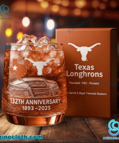 Texas Longhorns 132th Anniversary 1893-2025 Whiskey Glass q9Om7Mp