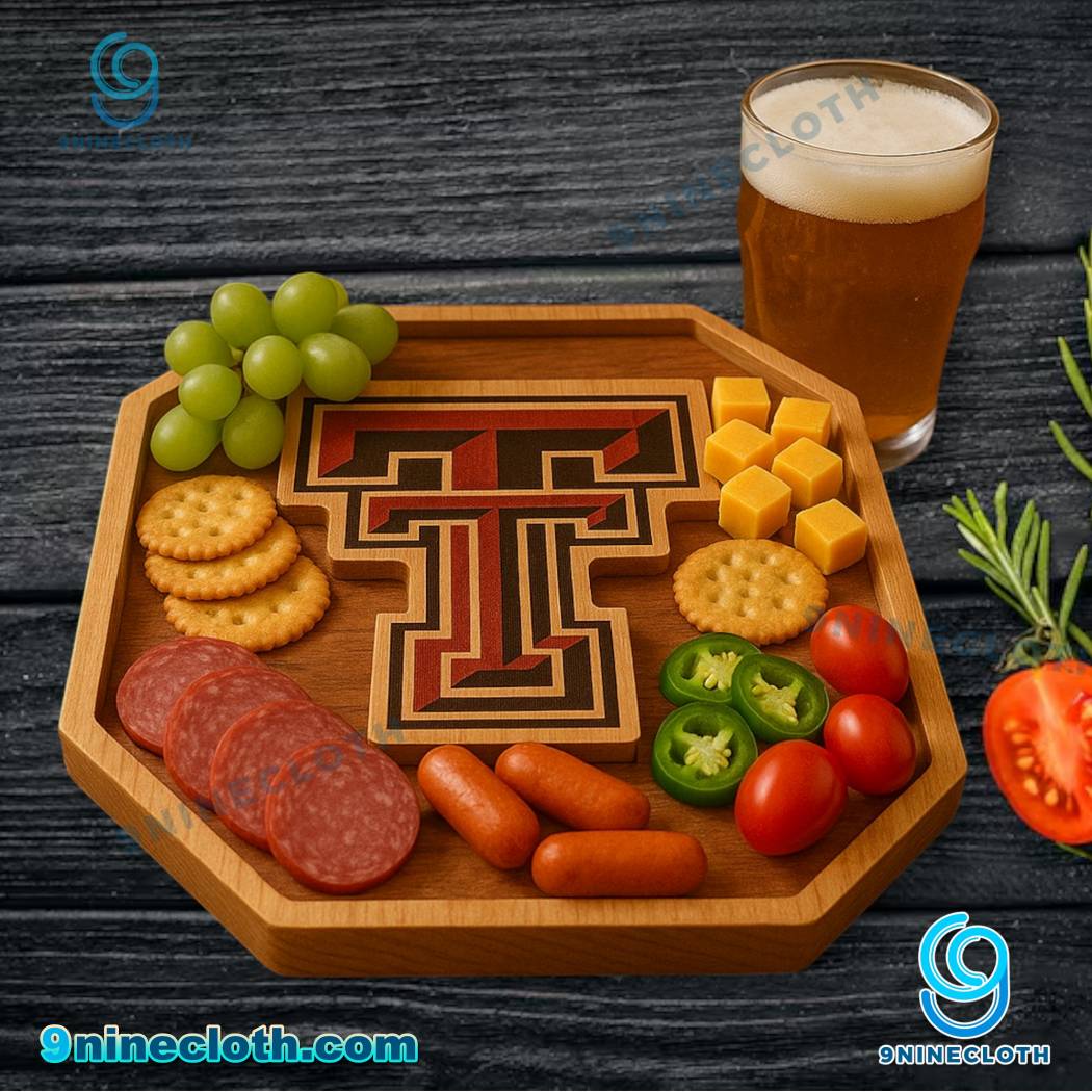 Texas Tech Red Raiders NCAA Wooden Charcuterie Board dqR3cEp
