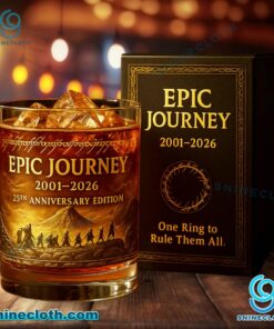 The Lord Of The Rings Epic Journey 2001-2026 25th Anniversary Whiskey Glass jaM3lGU