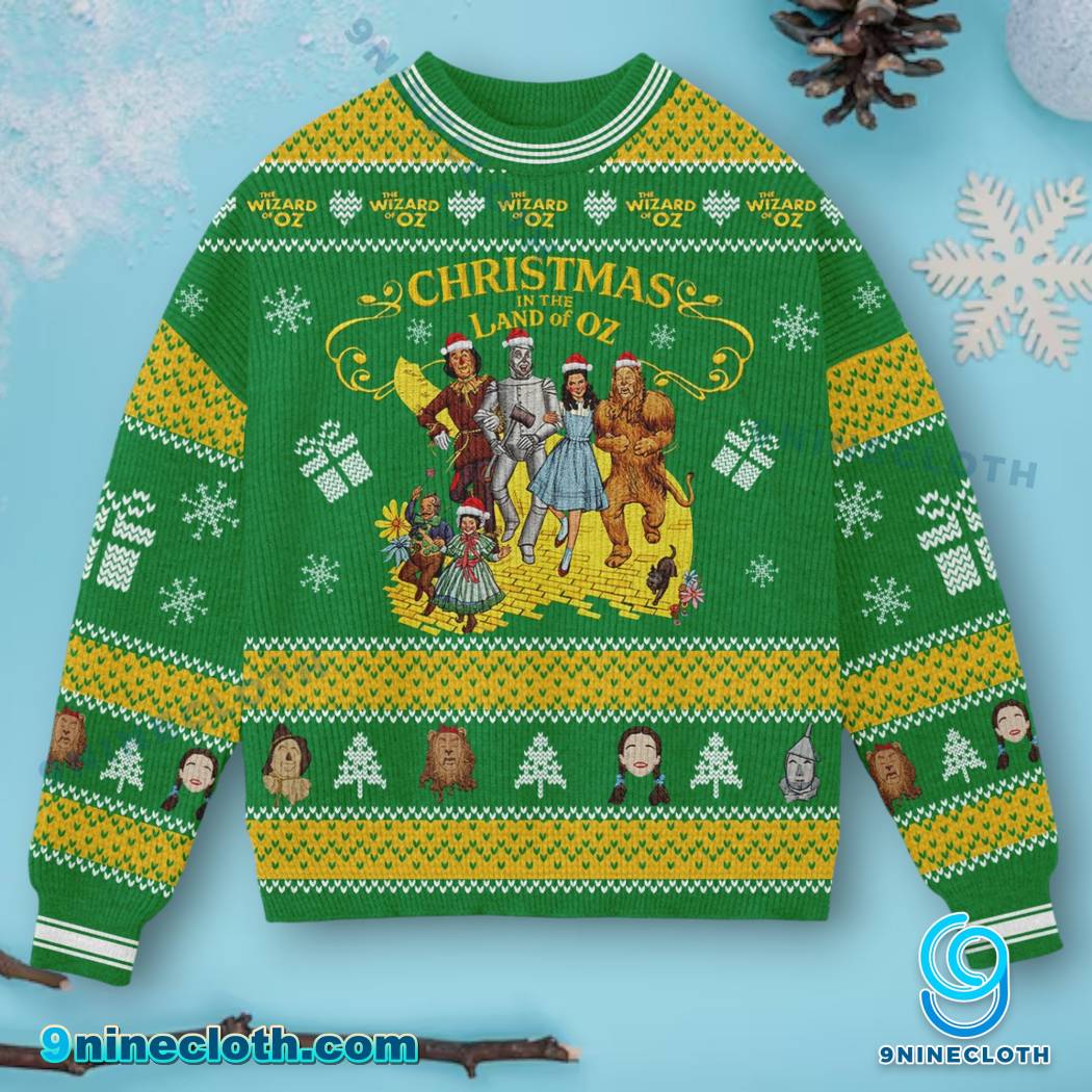 The Wizard Of Oz Christmas In The Land Of Oz Ugly Christmas Sweater-b 9ctUZ5b