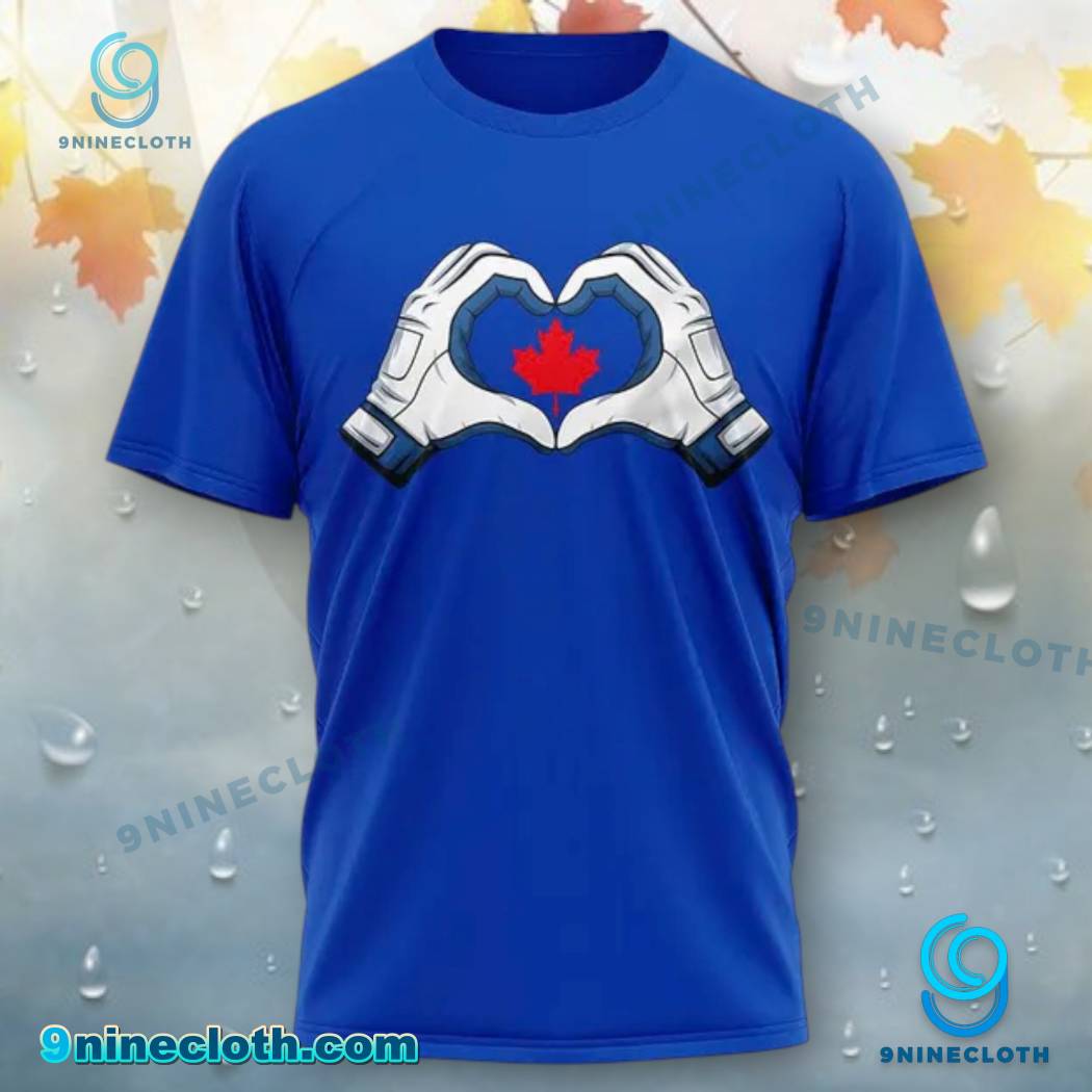 Toronto Blue Jays Canada Heart Hands T-shirt-a Hhnq7aQ