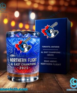 Toronto Blue Jays Northern Light 2025 AL East Champions Whiskey Glass yTEuCfo