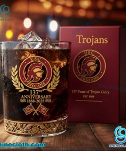 USC Trojans 137th Anniversary 1888-2025 Whiskey Glass g7qLuTP
