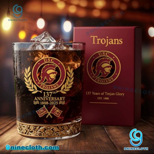USC Trojans 137th Anniversary 1888-2025 Whiskey Glass g7qLuTP