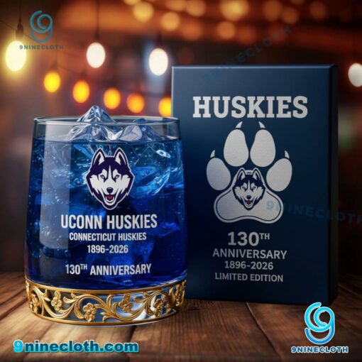Uconn Huskies Connecticut Huskies 130th Anniversary Whiskey Glass nsoPkBC